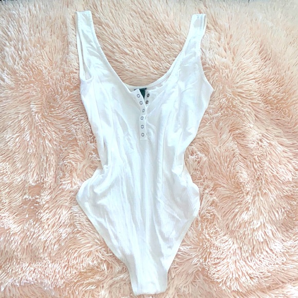 wild fable Tops - White thong Onesie!